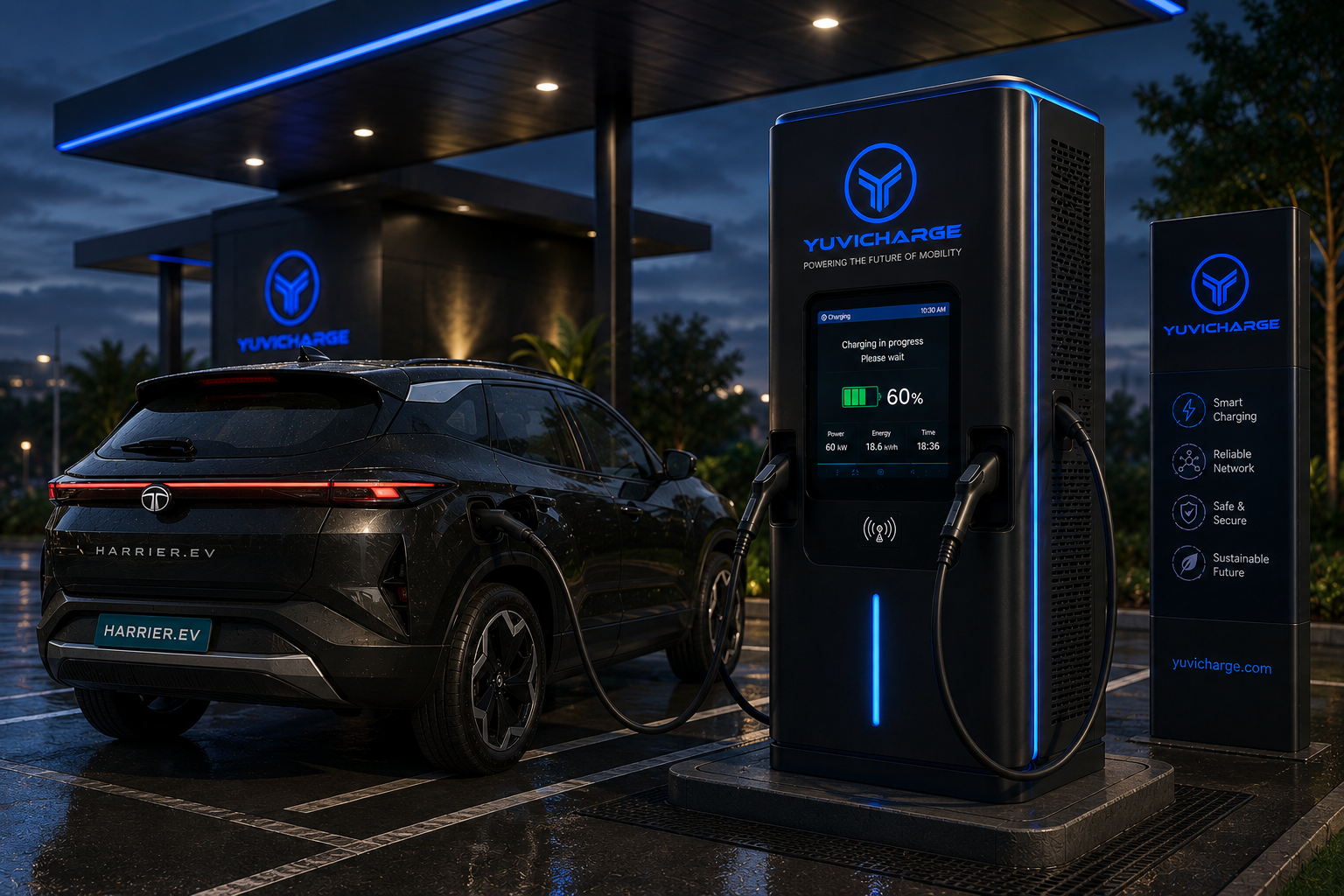 Indian Commercial EV Plaza Setup